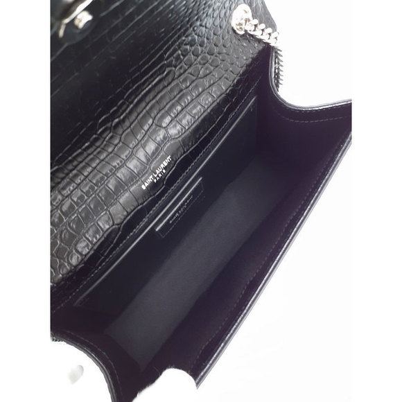 Saint Laurent Classic Kate Satchel Chain Shoulder Bag Black - Picture 3 of 9